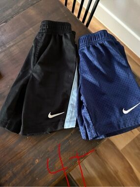 Nike Kids Black and Navy Mesh Athletic Shorts - 2-Pack